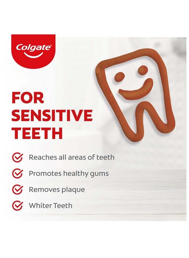 Colgate Sensitive Everyday Protection Toothpaste, Twin Pack Of 160G (80G X 2) & Sensitive Soft Bristles Manual Toothbrush For Adults - 4 Pcs, Multicolor, Freshness - Image 4