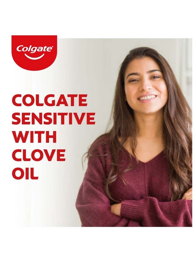 Colgate Sensitive Everyday Protection Toothpaste, Twin Pack Of 160G (80G X 2) & Sensitive Soft Bristles Manual Toothbrush For Adults - 4 Pcs, Multicolor, Freshness - Image 2