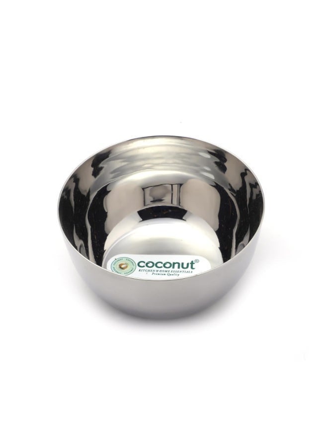coconut Stainless Steel Katori Set – 6 Pieces, 150ml Each | Mirror Finish Serving Bowls for Curry, Dal, Raita, Desserts | Durable & Rust-Free Kitchen Essentials - Image 4