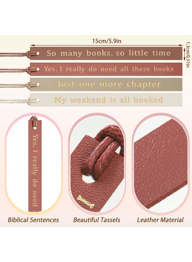 Skyygemm 10 Pcs Leather Bookmarks for Book Lover Gifts for Women Pastel Leather Bookmarks Coworker Teens Book Club Gifts for Teacher Birthdays(Gold) - Image 2