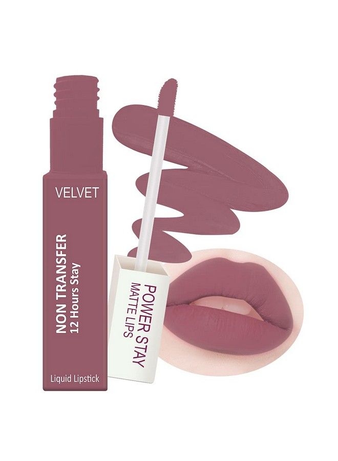 Forfor Power Stay Long Last Matte Lipstick Combo Of 2 Waterproof (12 Hrs Stay) (Mauve Matte Sandy Nude Pack Of 2) - Image 4