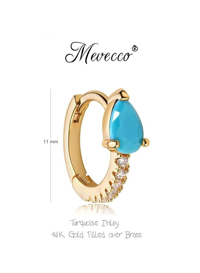 Mevecco Women Huggie Earrings Gold Hoop 14K Gold Filled Small Simple Hypoallergenic Everyday Jewelry - Image 5