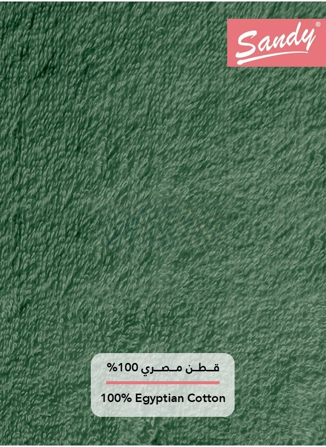 Sandy SANDY 100% Cotton Luxury Bath Towel for Hair, Hand and Face, 600 GSM Made in Egypt, Ideal for Daily Use, High Absorbent and Super Soft 90x50 cm, Olive  - Image 5