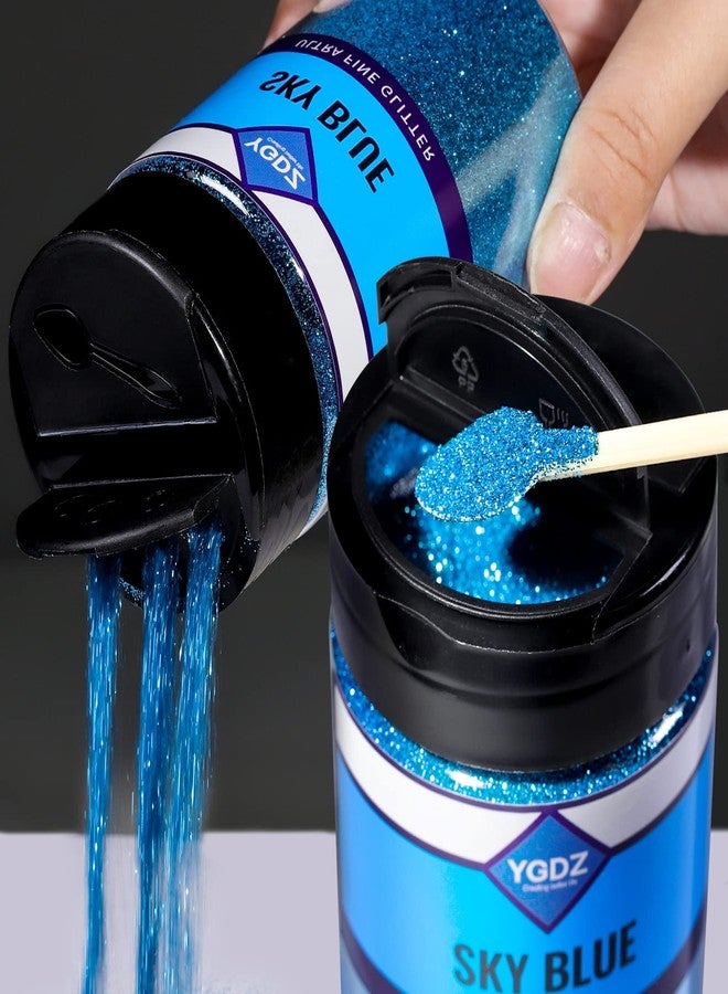 YGDZ Blue Glitter, YGDZ Blue Fine Glitter, Body Glitter 140G /4.93OZ, Glitter for Crafts, Festival Glitter, Nail Glitter, Craft Glitter for Resin Arts Tumbler, Christmas Decor - Image 3