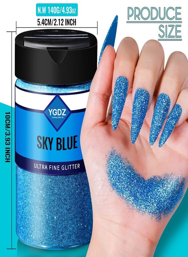 YGDZ Blue Glitter, YGDZ Blue Fine Glitter, Body Glitter 140G /4.93OZ, Glitter for Crafts, Festival Glitter, Nail Glitter, Craft Glitter for Resin Arts Tumbler, Christmas Decor - Image 4