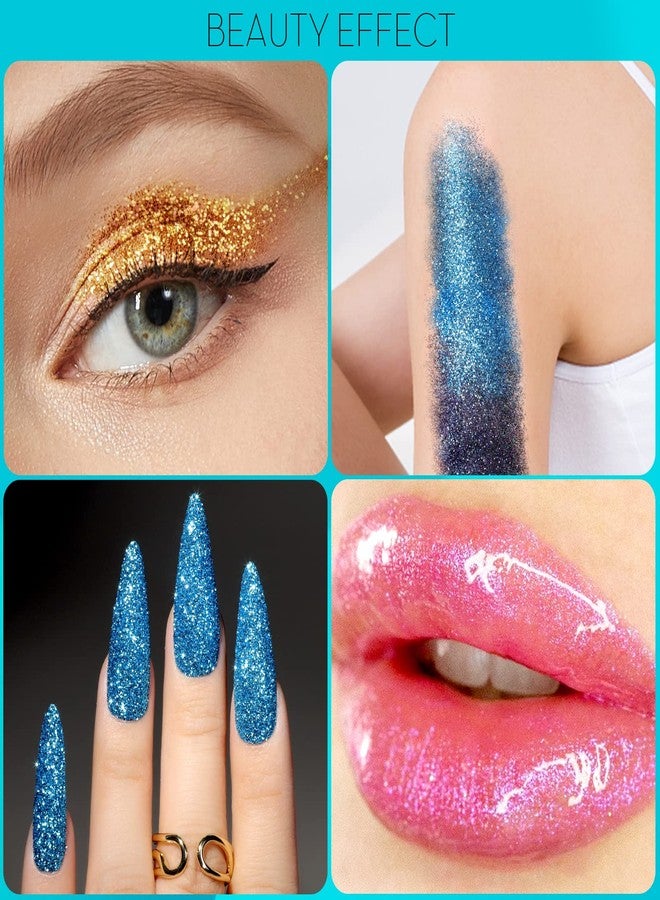YGDZ Blue Glitter, YGDZ Blue Fine Glitter, Body Glitter 140G /4.93OZ, Glitter for Crafts, Festival Glitter, Nail Glitter, Craft Glitter for Resin Arts Tumbler, Christmas Decor - Image 5
