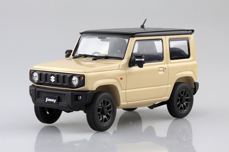 Aoshima JB64 Jimny 2018 Chiffon Ivory Metallic 1:24 Scale Model Kit - Image 5