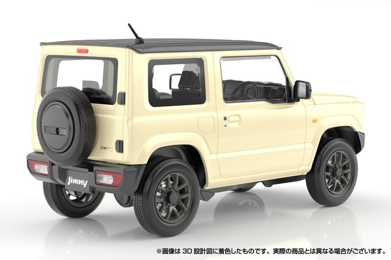 Aoshima JB64 Jimny 2018 Chiffon Ivory Metallic 1:24 Scale Model Kit - Image 3