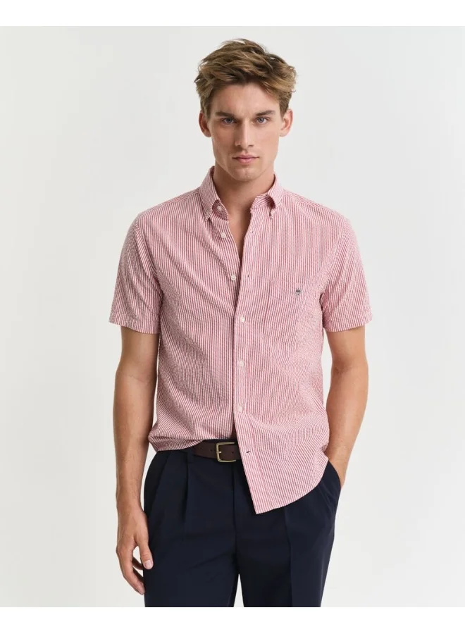 غانت Gant Regular Seersucker Stripe Ss Shirt