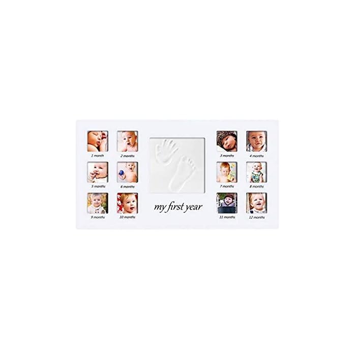 Home-Cloud HomeCloud Wooden Photo Frame and Baby Handprint & Footprint Makers Kit: Perfect Keepsake for Newborn Boys & Girls with Baby Picture Frames (MFY_White) - Image 2