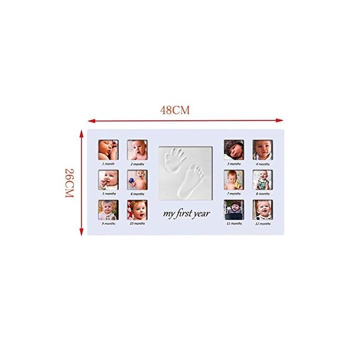 Home-Cloud HomeCloud Wooden Photo Frame and Baby Handprint & Footprint Makers Kit: Perfect Keepsake for Newborn Boys & Girls with Baby Picture Frames (MFY_White) - Image 5