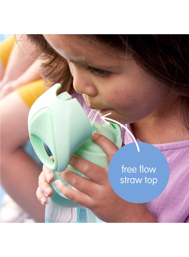 b.box Junior Drink & Water Bottle – spearmint, Easy Grip Bottle and Leakproof Lid, Cute Toddler-Friendly Design, Flip Top Straw, 380ml - Image 3