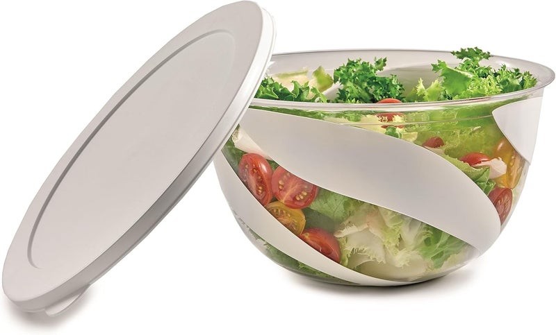 Snips وعاء سلطة أبيض وعاء سلطة مع غطاء 5 لترات صنع في إيطاليا خالي من BPA - Image 5