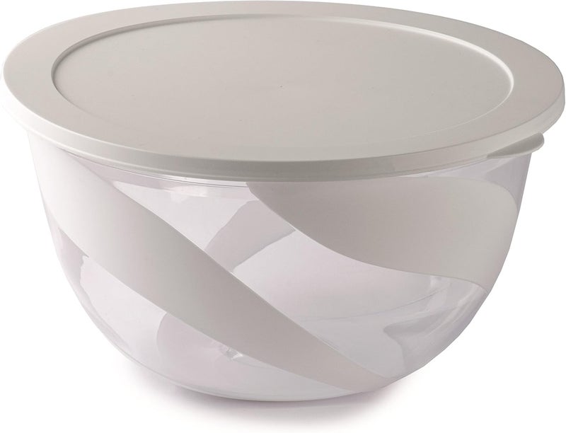 Snips وعاء سلطة أبيض وعاء سلطة مع غطاء 5 لترات صنع في إيطاليا خالي من BPA - Image 3
