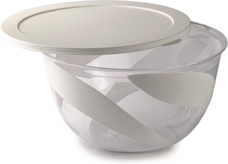 Snips وعاء سلطة أبيض وعاء سلطة مع غطاء 5 لترات صنع في إيطاليا خالي من BPA - Image 4