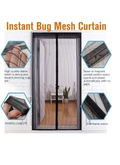 BAIG Magnetic Screen DoorSKY-TOUCH Magnetic Fly Screen Door, Heavy-Duty Anti Mosquito Mesh No Gap,Super Quiet, No Drilling, Washable Mesh, Keep Fresh Air in & Bugs Out Balcony Sliding Living Room Children's Room  - Image 5