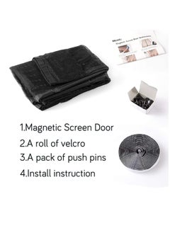 BAIG Magnetic Screen DoorSKY-TOUCH Magnetic Fly Screen Door, Heavy-Duty Anti Mosquito Mesh No Gap,Super Quiet, No Drilling, Washable Mesh, Keep Fresh Air in & Bugs Out Balcony Sliding Living Room Children's Room  - Image 3