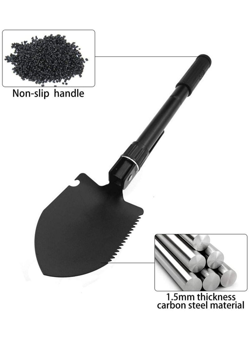 Military Portable Folding Shovel and Pickax, Small Compact Pickaxe with Carrying Pouch, Military Entrenching Survival Multitool for Camping, Hiking, Backpacking, Pouch Included  - Image 4