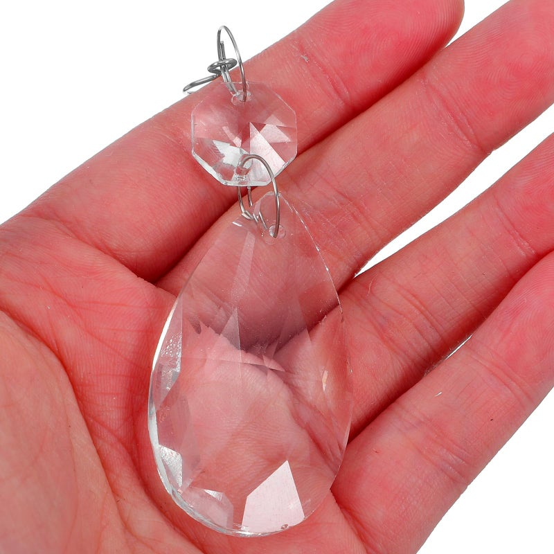 12Pcs Crystal Prism Suncatchers Hanging Ornaments With Curved Hooks For Window Sunlight Decoration - Image 5