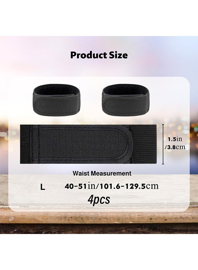 4 Pcs No Buckle Belt,Lazy Adjustable Belt, Adjustable Invisible Side Belts for Men Work,Home,Traveling,Jeans Pants, Convenience Belts - Image 3