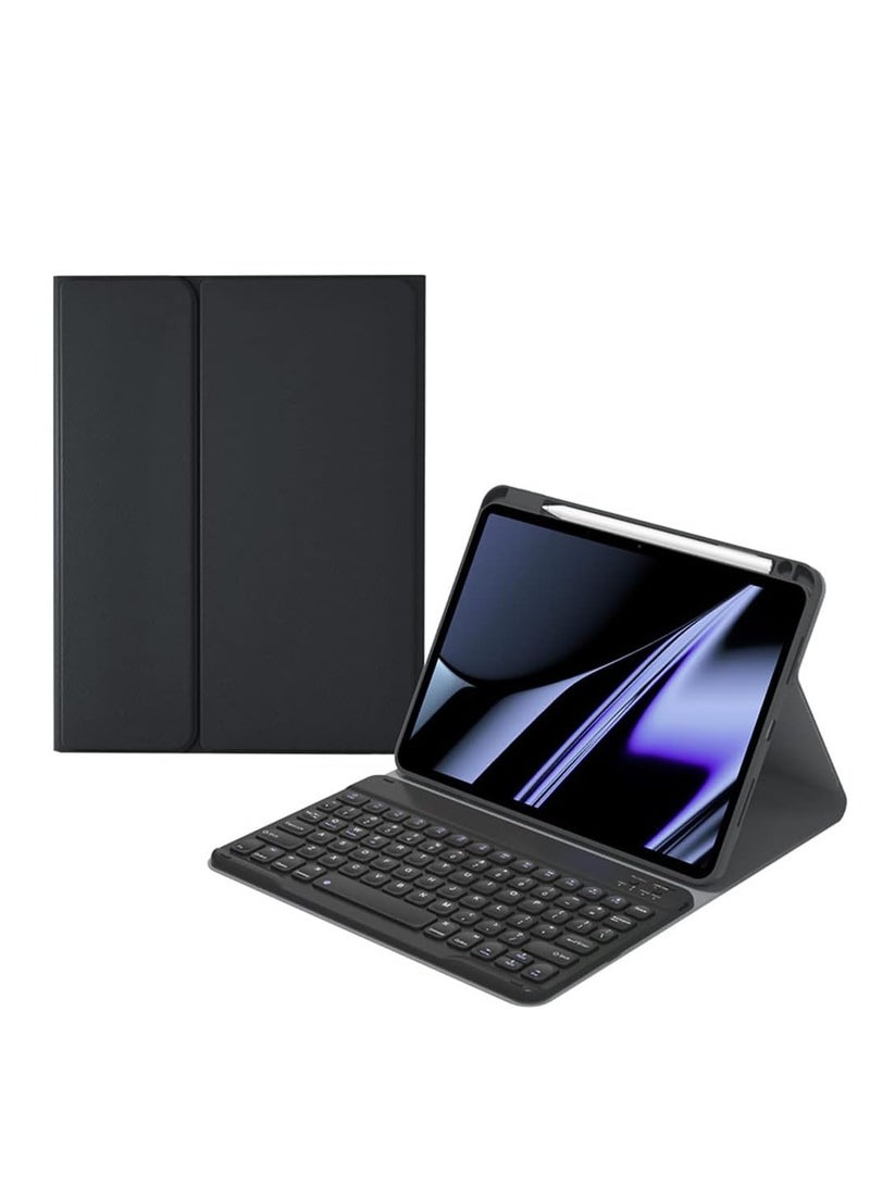JAJEEK iPad 9.7 Inch Keyboard Case for iPad Air 2nd Gen, iPad 5th Gen & iPad 6th Gen (2017/2018) – Smart Foldable Cover with Pencil Holder & Magnetically Detachable Wireless Keyboard, Black - Image 1