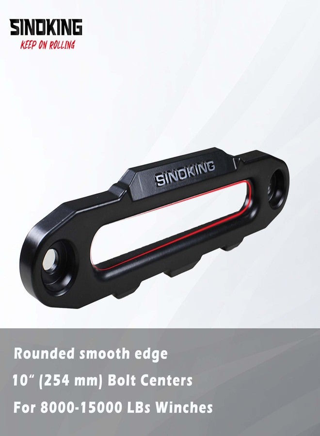 Sinoking Winch 10 inch Aluminum Hawse Fairlead for 8000-15000 LBs Synthetic Winch Rope (Black textured coating) - Image 4