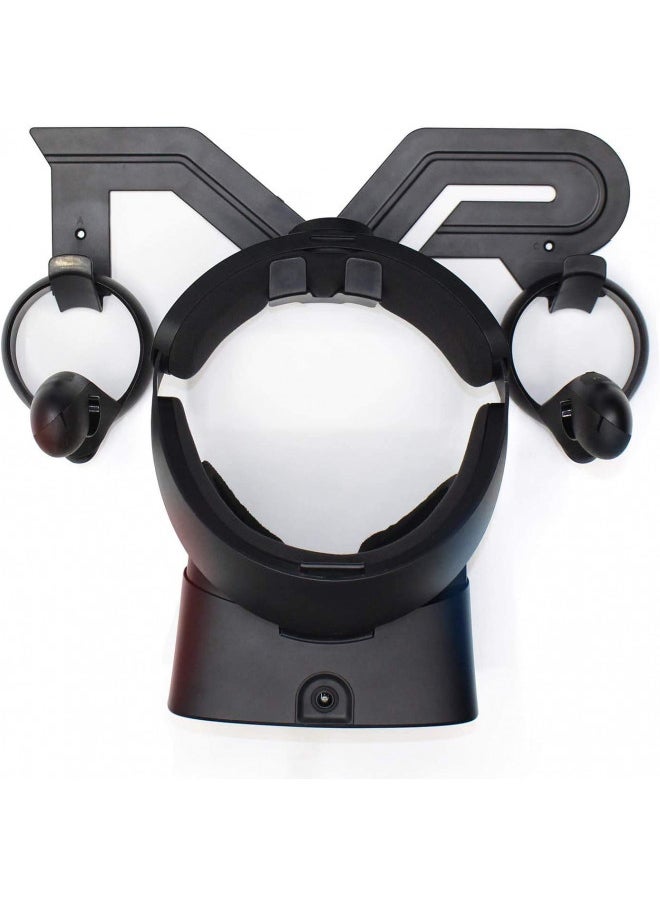 CNBEYOUNG VR Headset Wall Mount Storage Stand Hook Compatible with Quest 3S 3 Quest 2 Pro, Apple Vision Pro, Valve Index, PSVR 2, HTC Vive, Pico 4, Pimax VR MR XR Headsets and Controllers (Black)