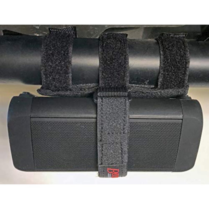UTV and Wakeboard Tower Speaker Mount - Adjustable Non-Slip Strap for Roll Bars - Fits Bluetooth Portable Speakers Up to 12" - Cage, Side-by-Side, Boat Accessory - Image 3