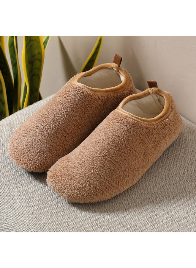 Autumn And Winter Adult Floor Shoes Non-slip Fleece-lined Thickened Indoor Cool Home Shoes For Men And Women Children Parent-child Early Education Socks