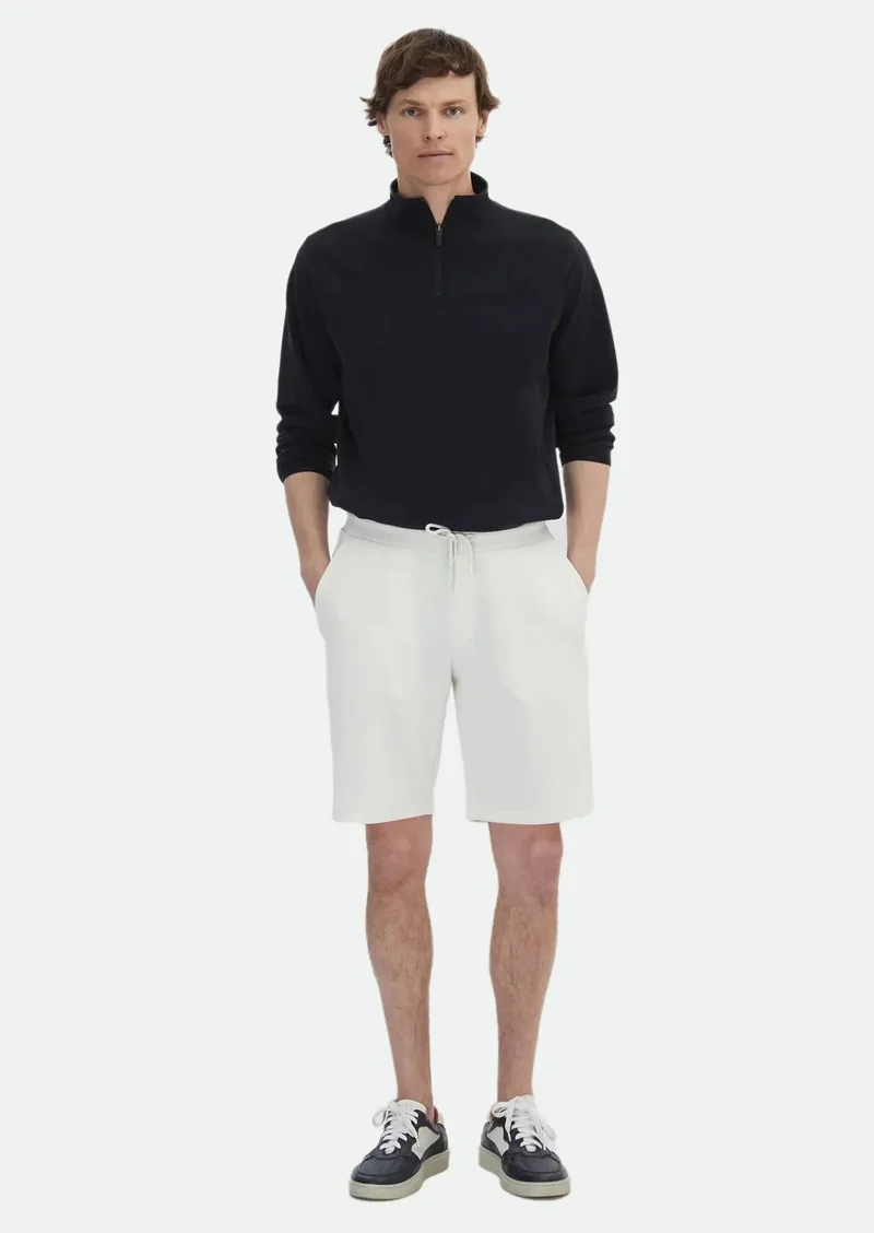 RAMSEY Ecru Knitting Jogging Fit Casual Bermuda