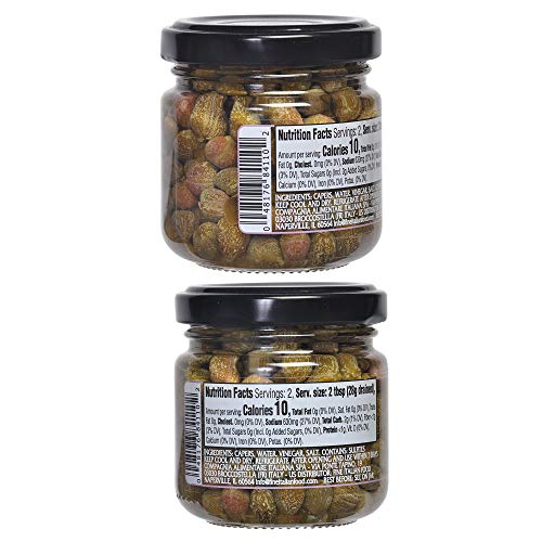 Mantova Capers in a Mild Vinegar Brine, 3.5 oz. (Pack of 3), Product of Italy, All-Natural, Caper Bush Buds, Capparis Spinosa, Non-GMO, Gluten-Free, Cholesterol-Free, Vegan-Friendly, Paleo-Friendly - Image 2
