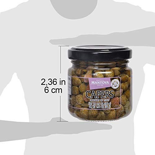 Mantova Capers in a Mild Vinegar Brine, 3.5 oz. (Pack of 3), Product of Italy, All-Natural, Caper Bush Buds, Capparis Spinosa, Non-GMO, Gluten-Free, Cholesterol-Free, Vegan-Friendly, Paleo-Friendly - Image 3