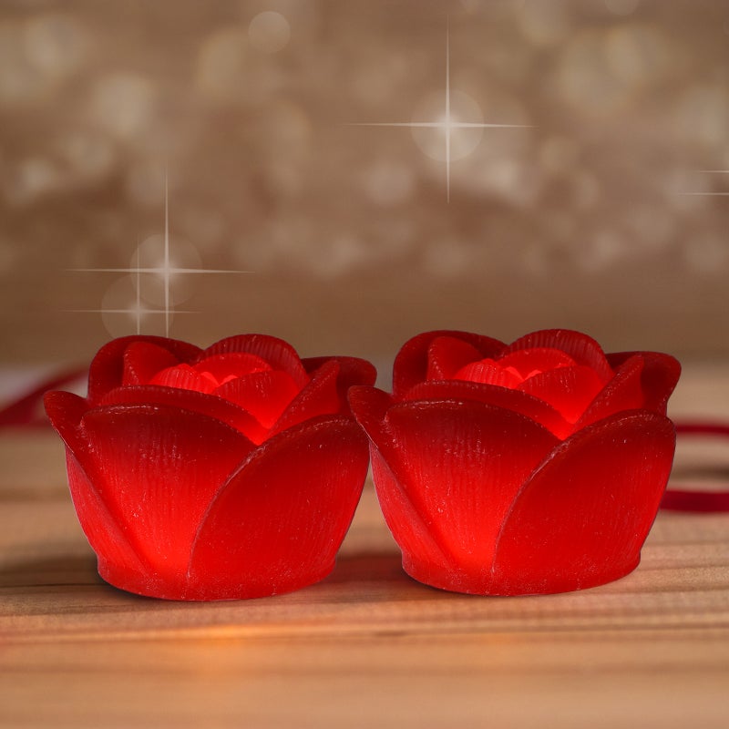 Rose Candle Light Festival Decorative Lights Smokeless Lamp - Image 4