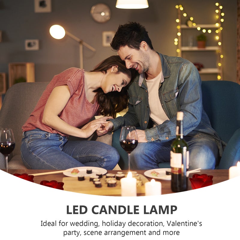 Rose Candle Light Festival Decorative Lights Smokeless Lamp - Image 5
