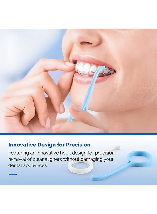 ATRJSZ Aligner Removal Tool, 10PCS 5 Colors Retainer Remover Tool, Clear Aligner Removal Tool For Invisalign Removable Retainers, Denture Braces Retainer Removal Pull Tool Kit, Bracket Remover For Braces - Image 4