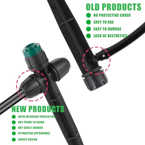 FOGWOWO Drip Irrigation Emitters Sprayers for 1/4" Tubing, Adjustable 360 Degree Water Flow Sprayer on 6.5" Arrow Stake for Garden Irrigation System(30Pcs Irrigation Sprayers) - Image 3