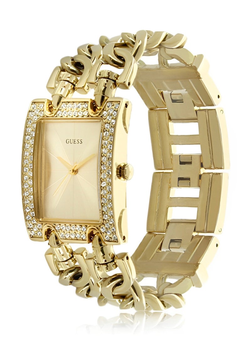 Guess Gold-Tone Crystal-Accented Watch For Women W0072L1 - Image 2