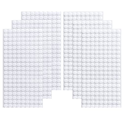 Vkey 1008pcs 0.39in Diameter Sticky Back Coins Hook Loop Self Adhesive Dots White - Image 1