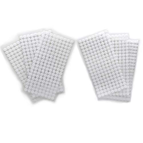 Vkey 1008pcs 0.39in Diameter Sticky Back Coins Hook Loop Self Adhesive Dots White - Image 4