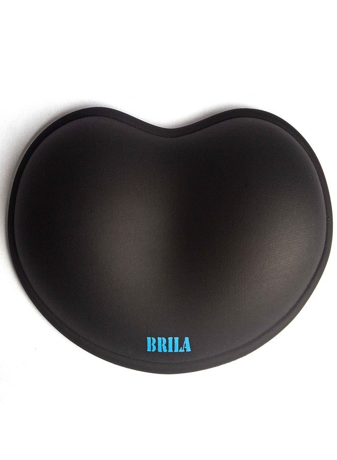 BRILA Ergonomic Silicone Mouse Wrist Rest, Cooling Silica Gel PU Leather Mouse Wrist Support Pad for Office Work and Laptop Computer Gaming - Image 1