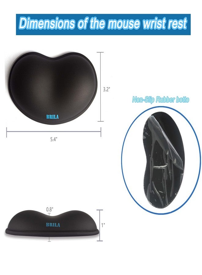 BRILA Ergonomic Silicone Mouse Wrist Rest, Cooling Silica Gel PU Leather Mouse Wrist Support Pad for Office Work and Laptop Computer Gaming - Image 4