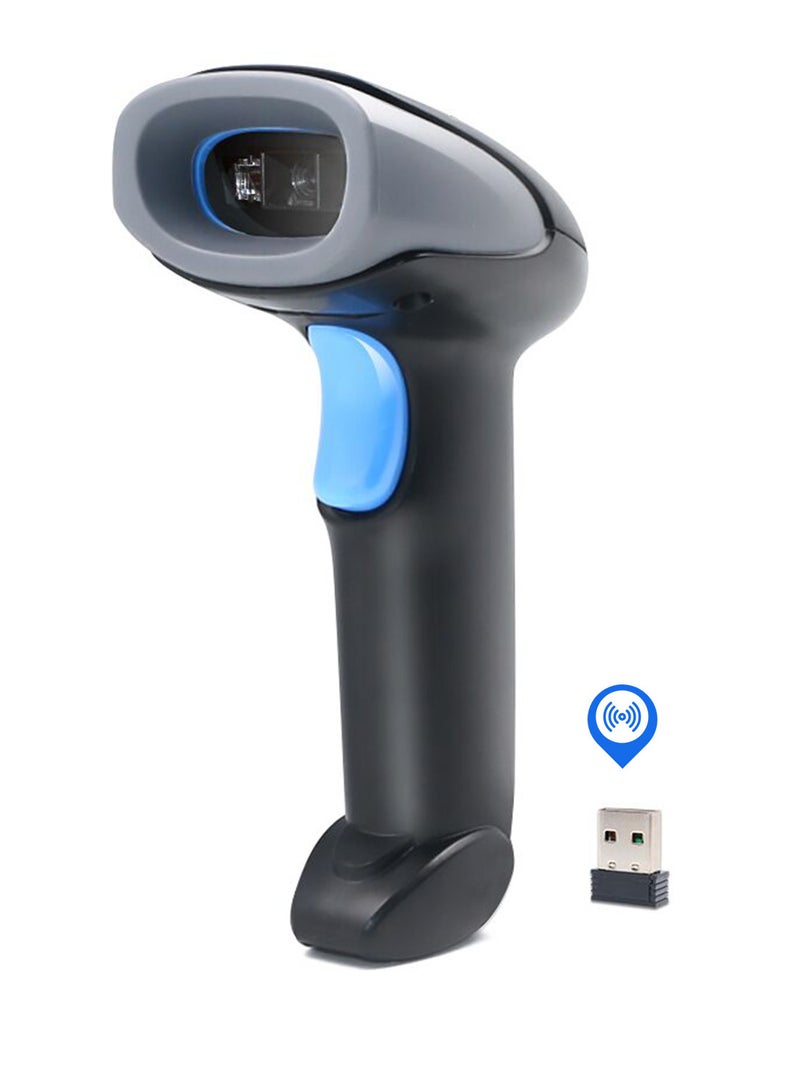 Generic Handheld Barcode Scanner 1D Code Scanner 2.4G Wireless & USB Wired Bar Code Reader Compatible with Windows Android Mac Linux for Supermarket Retail Library Logistics Warehouse  - Image 1