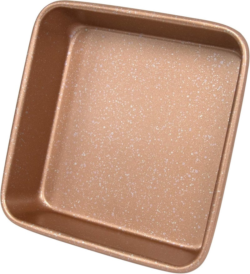 casaWare casaWare 7Inch Toaster Oven Ultimate Series Commercial Weight Ceramic NonStick Coating Square Pan Rose Gold Granite  - Image 3