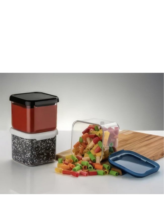 VOLTURI Air Tight Kitchen Containers Set of 2, Kitchen Storage Box for Pulses, Cereals, Grains, Dry Fruits, Pantry Organization, Kitchen Accessories Items for Home, Food Grade (500 ML, Transparent) - Image 2
