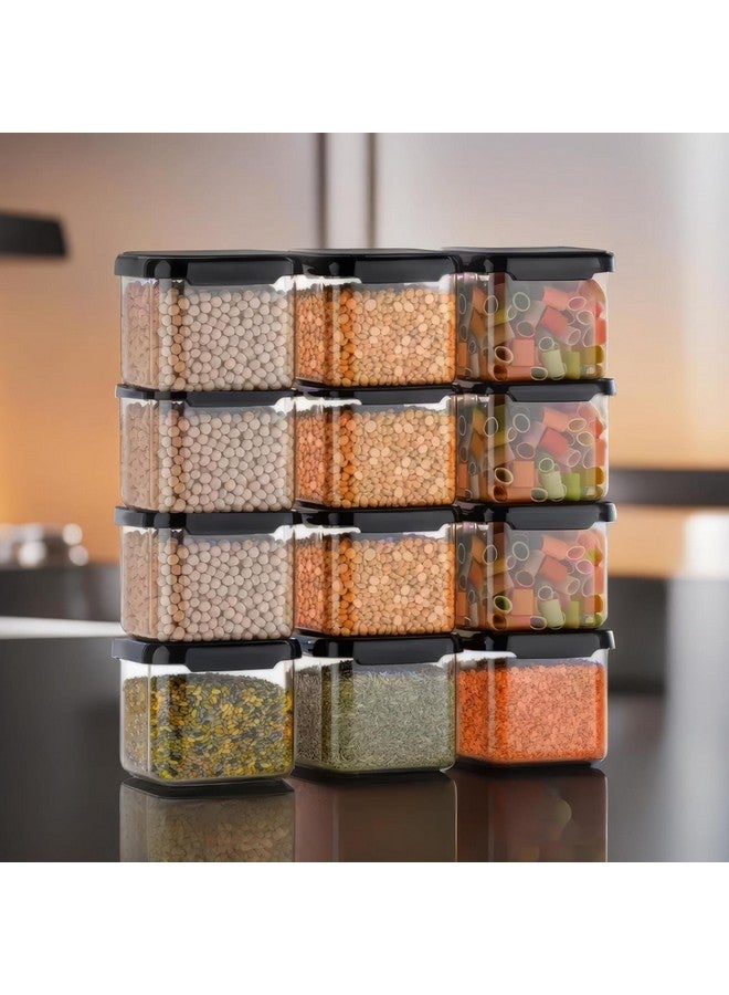 VOLTURI Air Tight Kitchen Containers Set of 2, Kitchen Storage Box for Pulses, Cereals, Grains, Dry Fruits, Pantry Organization, Kitchen Accessories Items for Home, Food Grade (500 ML, Transparent) - Image 4