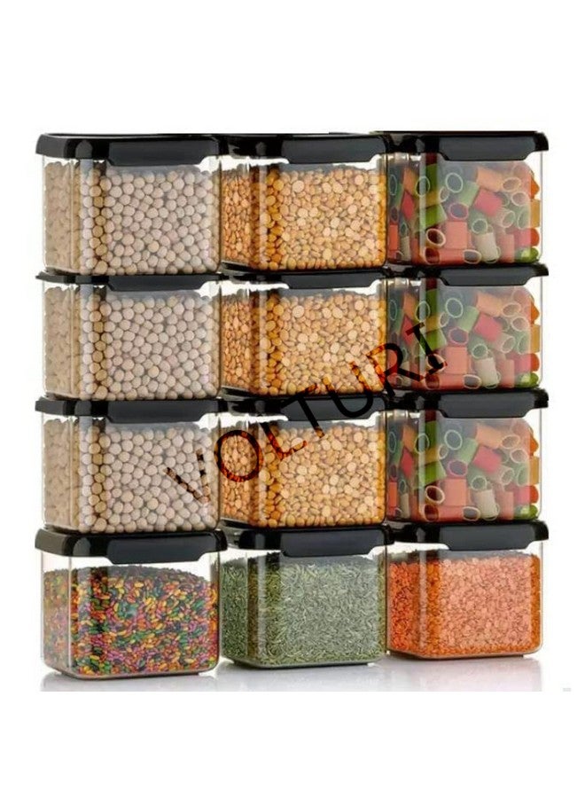 VOLTURI Air Tight Kitchen Containers Set of 2, Kitchen Storage Box for Pulses, Cereals, Grains, Dry Fruits, Pantry Organization, Kitchen Accessories Items for Home, Food Grade (500 ML, Transparent) - Image 3