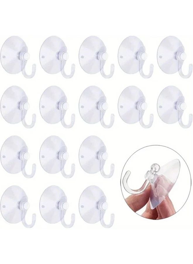 Transparent 10pcs Strong Suction Cup Hooks Non Marking Wall Mount For Glass Window Bathroom - Image 2