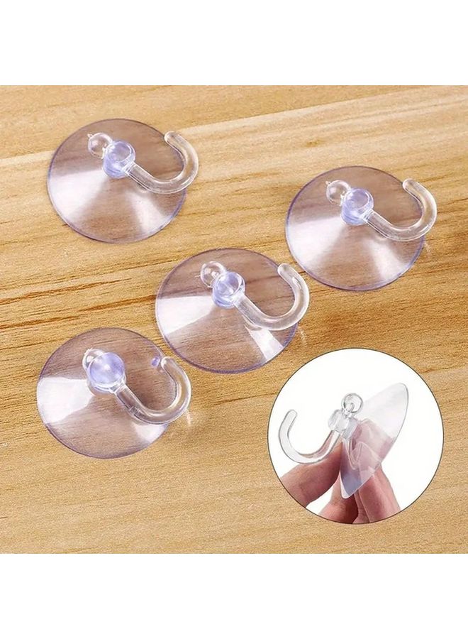Transparent 10pcs Strong Suction Cup Hooks Non Marking Wall Mount For Glass Window Bathroom - Image 5