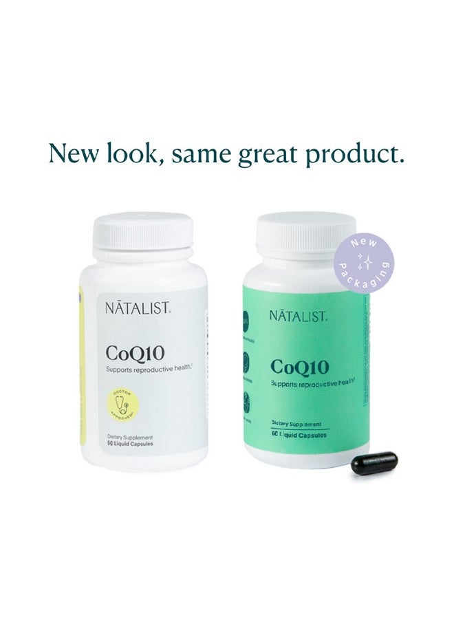NATALIST - Coq10 Ubiquinone 120 Mg Daily Fertility Vitamin Powerful Antioxidant Defense & Cellular Energy Support Supplement High Absorption For Women & Men Vegan Nongmo 60 Liquid Capsules - Image 1