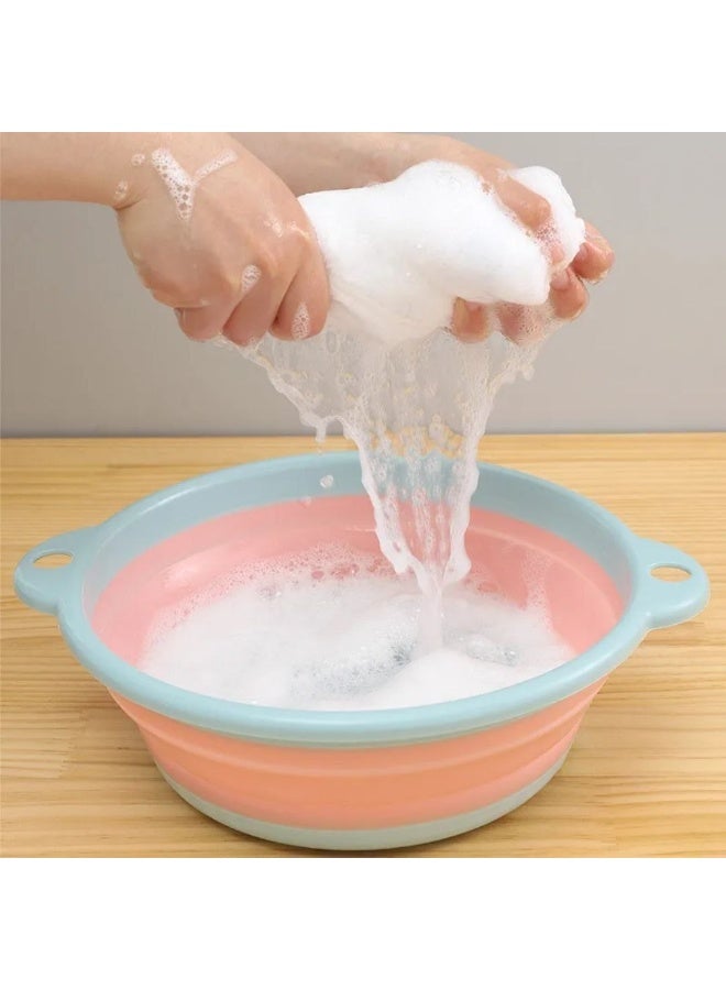 Foldable Silicone Washing Basin with Handles - Image 2